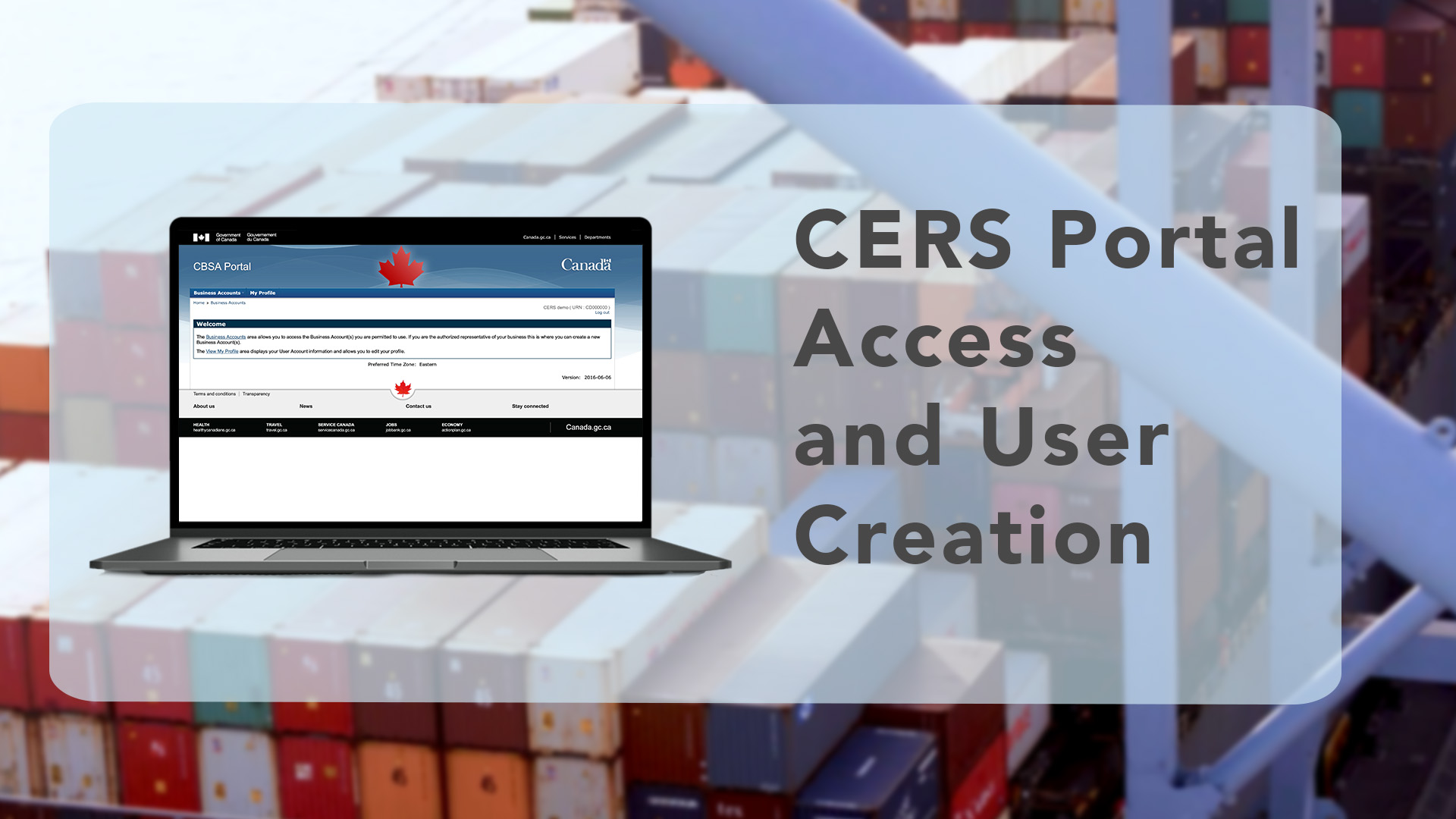 How to access CERS and create your user account