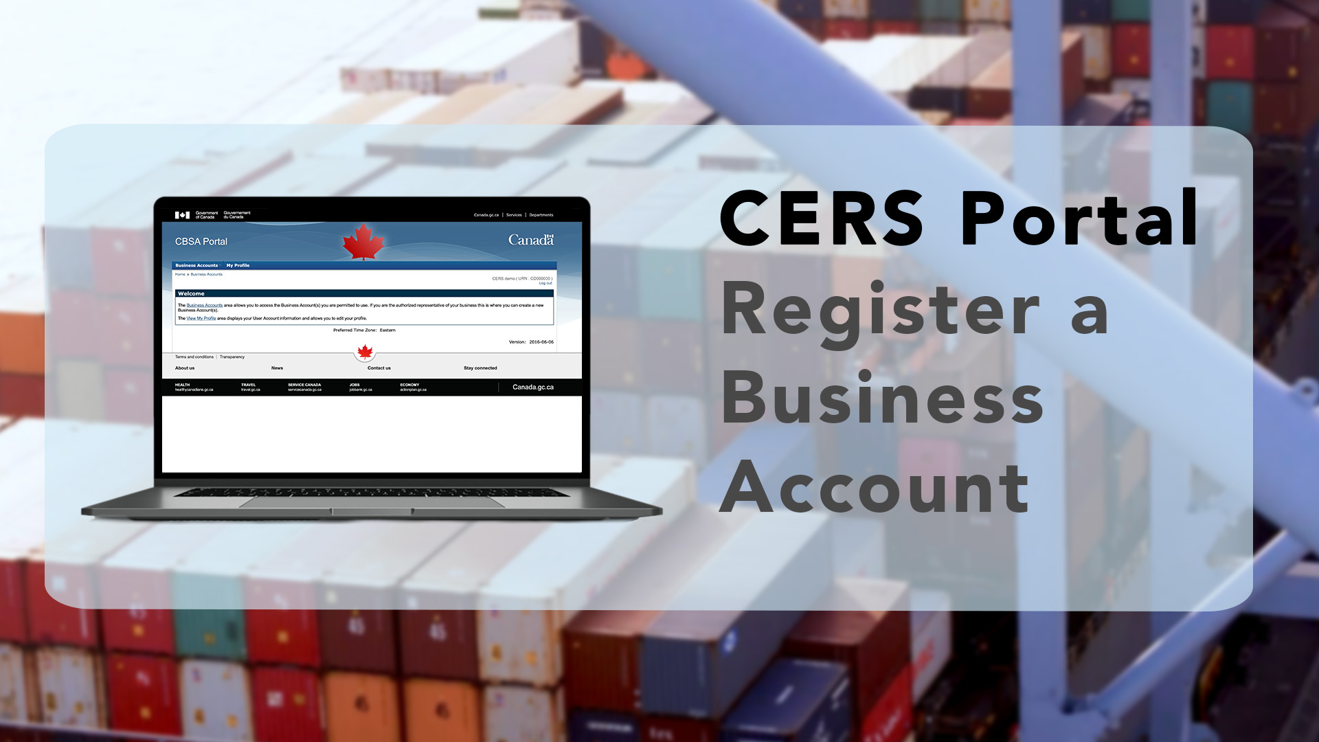 How to register your business account in CERS