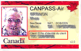 La carte CANPASS Air